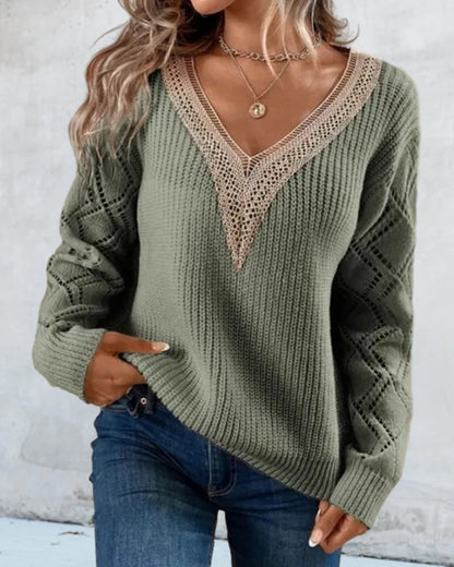 Elegante Pullover Mit V-Ausschnitt