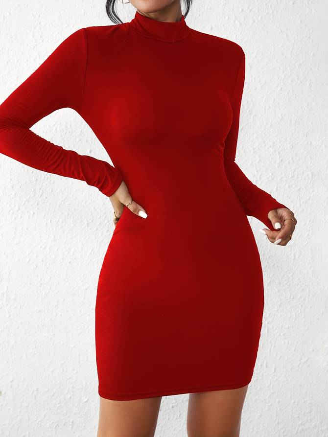 Mariana - Damen Langärmeliges Bodycon-Kleid