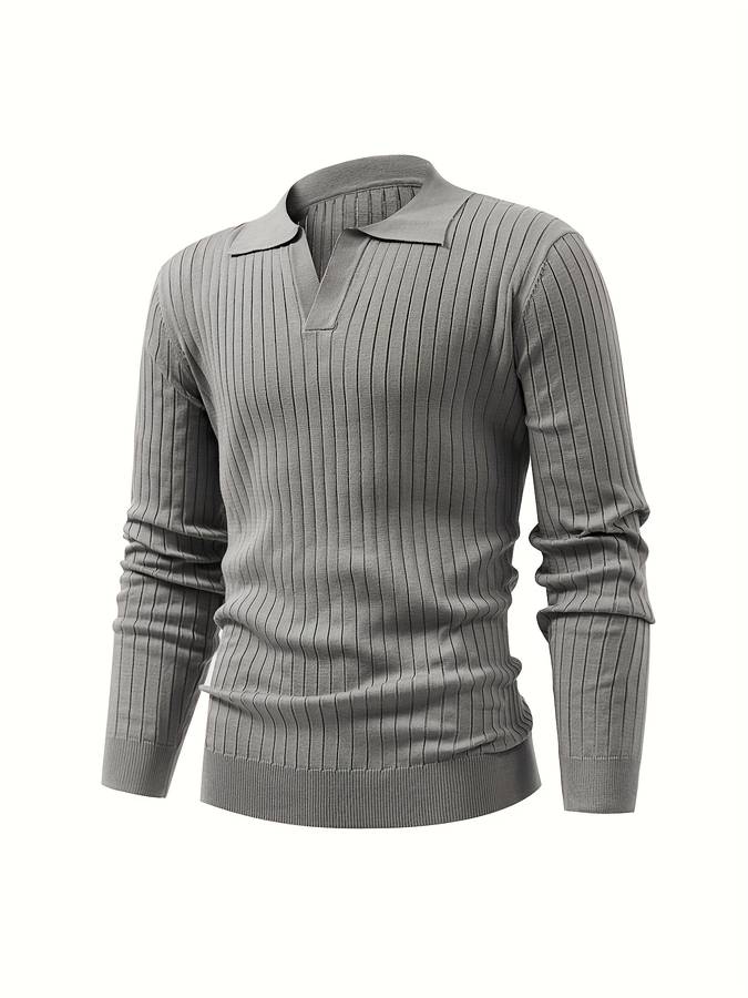 Calyx - Gerippter Herren-Pullover