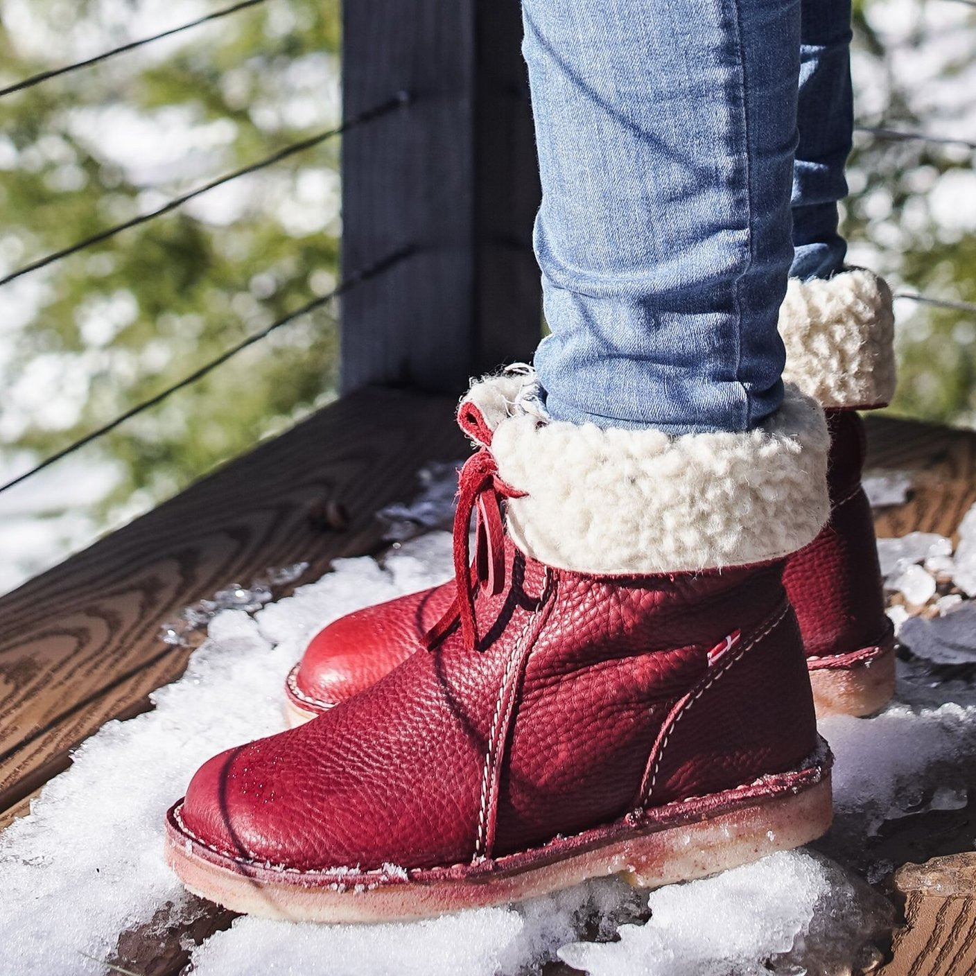 Helena - Wollgefütterte Lederstiefel für Damen