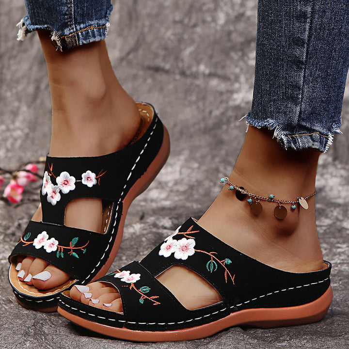 Amarina - Damen Sandalen mit Blumen