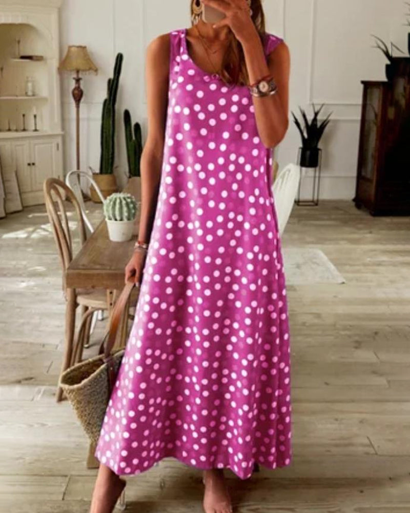 Schlupfkleid Mit Polka-Dot-Print