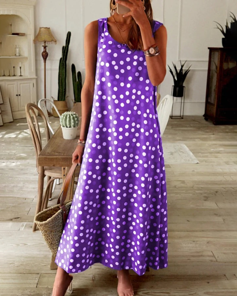 Schlupfkleid Mit Polka-Dot-Print