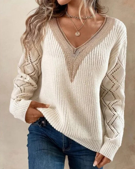 Elegante Pullover Mit V-Ausschnitt