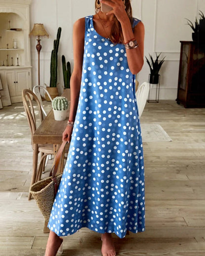 Schlupfkleid Mit Polka-Dot-Print