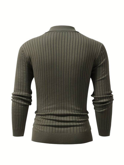 Calyx - Gerippter Herren-Pullover