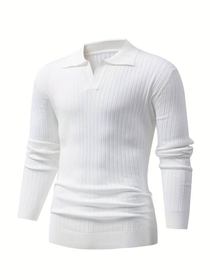 Calyx - Gerippter Herren-Pullover