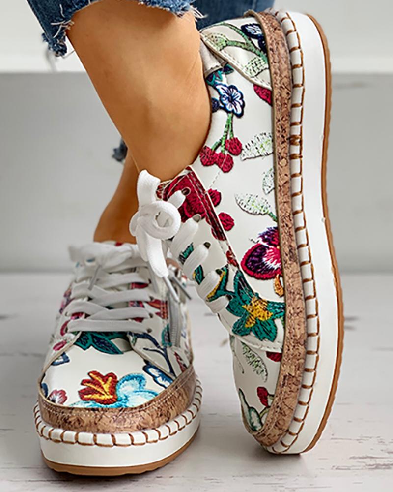 Eirlys - Sneakers mit Blumenmuster für Damen