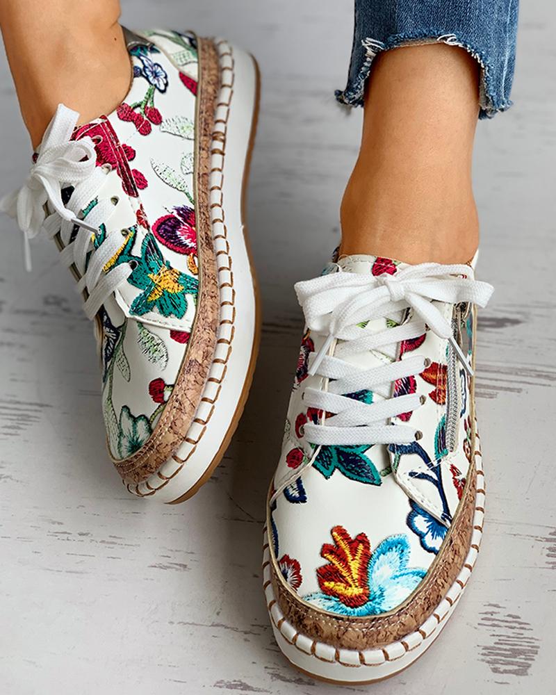 Eirlys - Sneakers mit Blumenmuster für Damen