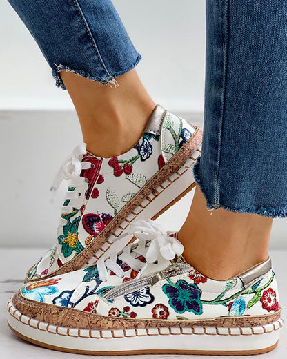 Eirlys - Sneakers mit Blumenmuster für Damen