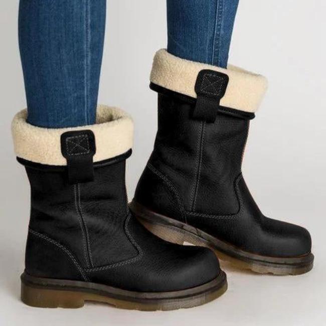 Uma - Damen Faltbare Lederstiefel