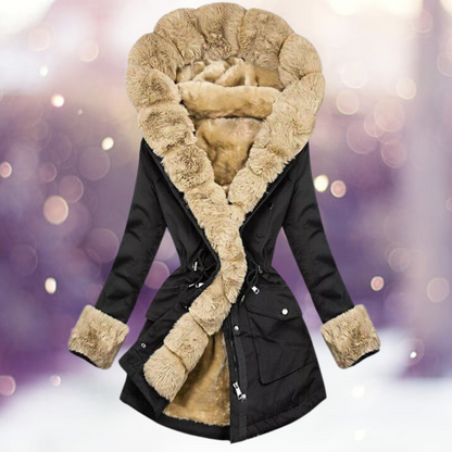 Yasmine - Damen Plüsch-Winterjacke