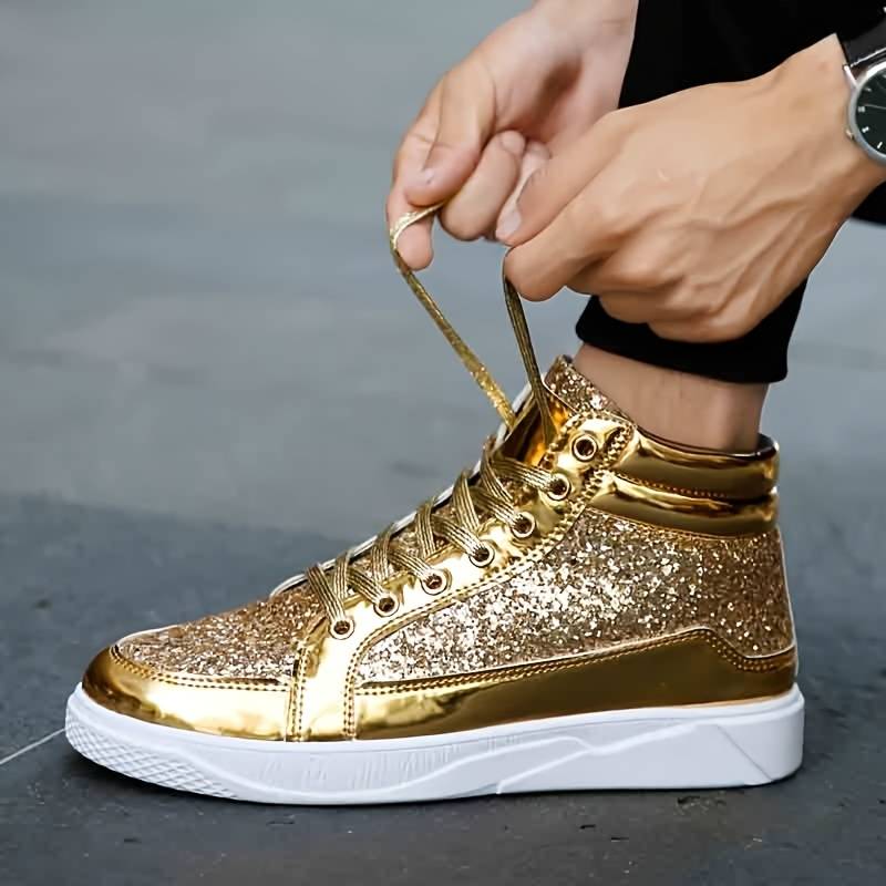 Franz - Glänzende Glitzer-High-Top-Sneakers