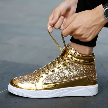 Franz - Glänzende Glitzer-High-Top-Sneakers