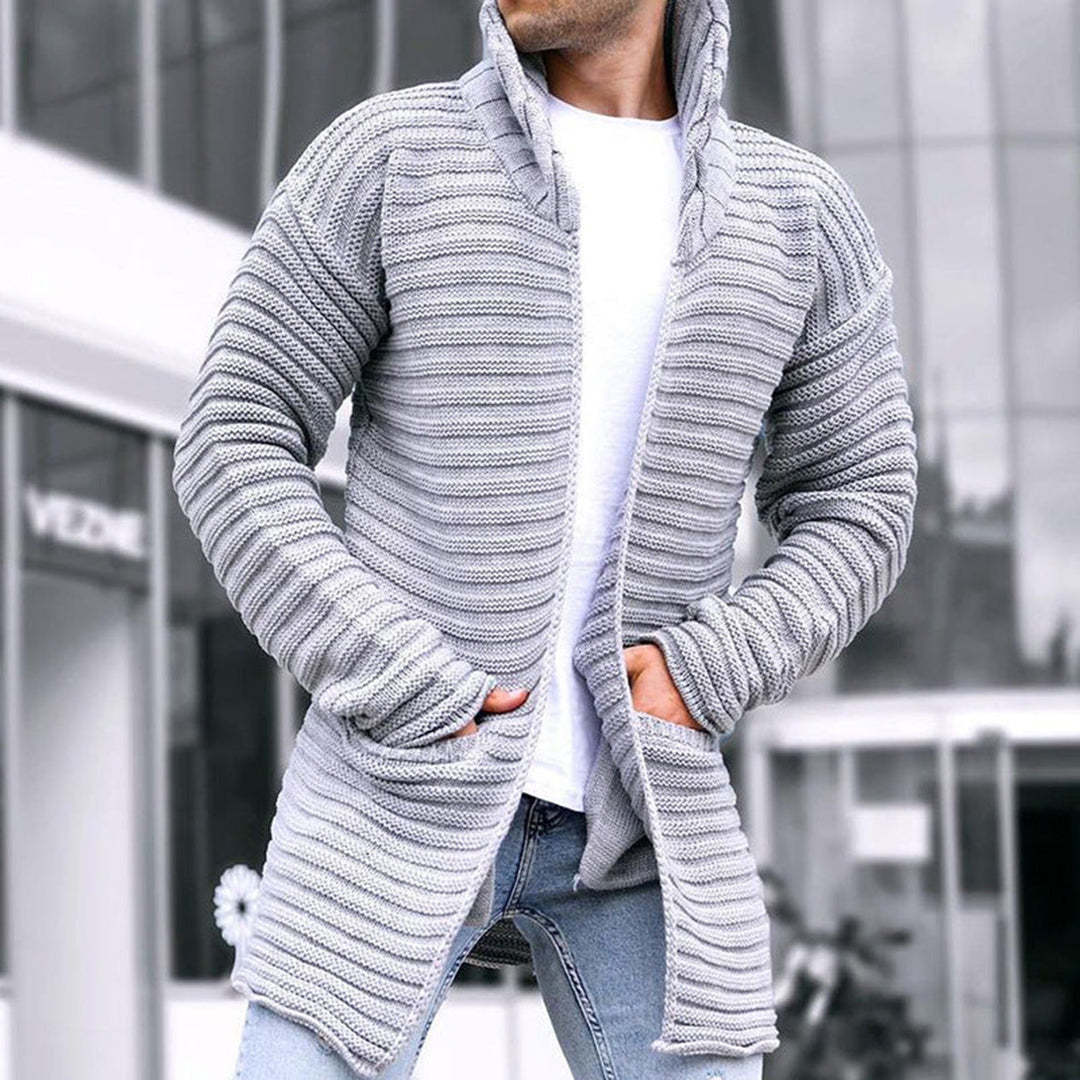 Rex - Herren-Strickjacke mit Kapuze