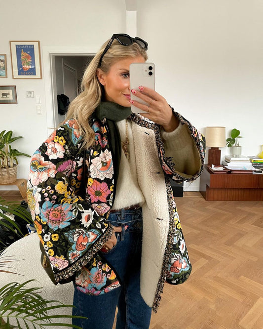 Sammie - Übergroße Geblümte Jacke für Damen