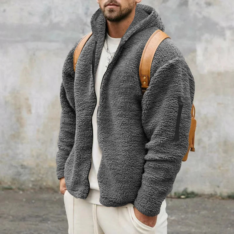 Finnegan - Herren Fleece-Jacke mit Kapuze