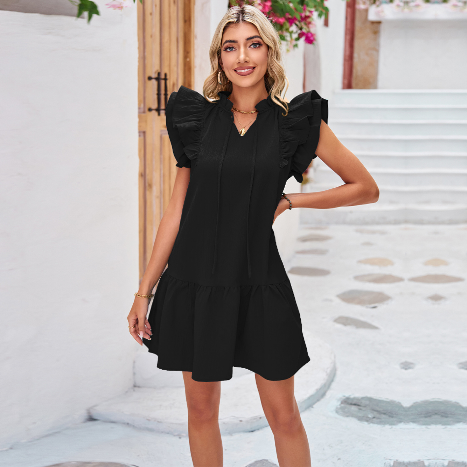 Marigold - Damen Mini-Kleid mit Rüschen