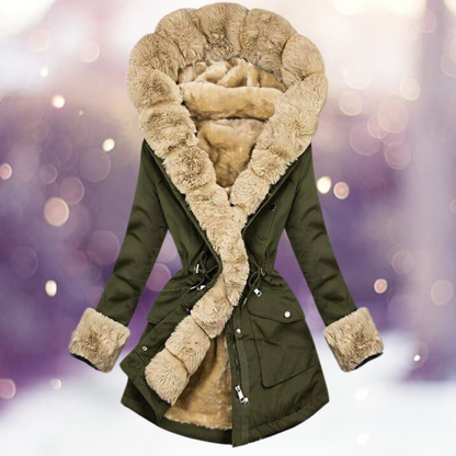 Yasmine - Damen Plüsch-Winterjacke