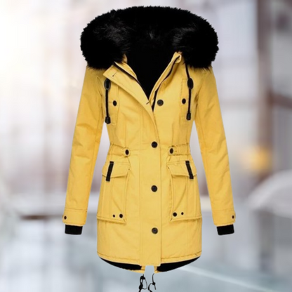 Mari - Damen Winterjacke mit Pelz