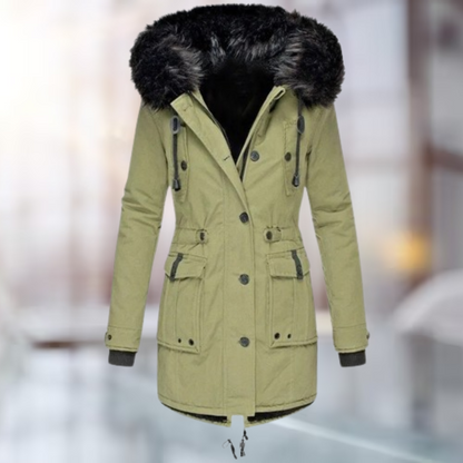 Mari - Damen Winterjacke mit Pelz