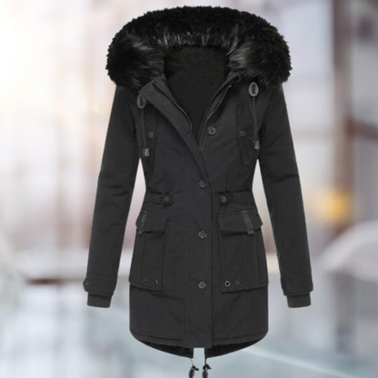 Mari - Damen Winterjacke mit Pelz