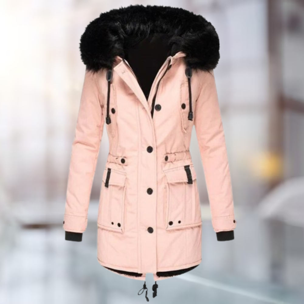 Mari - Damen Winterjacke mit Pelz