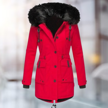 Mari - Damen Winterjacke mit Pelz