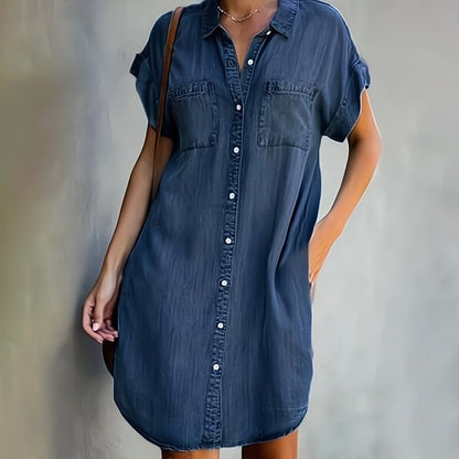 Amy - Elegantes Kleid Aus Denim