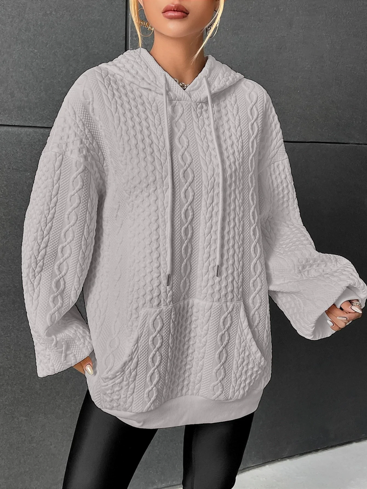 Viktoria - Damen Strickpullover mit Kapuze