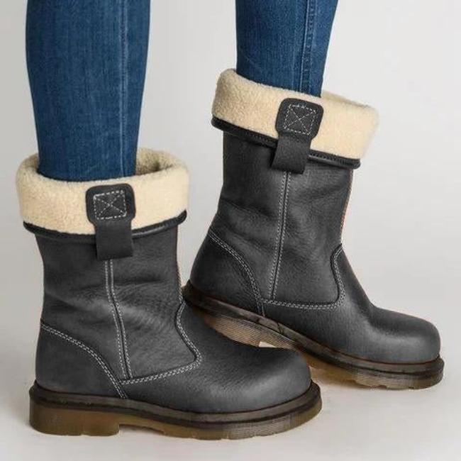 Uma - Damen Faltbare Lederstiefel