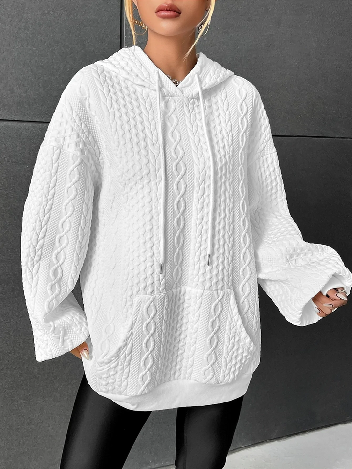 Viktoria - Damen Strickpullover mit Kapuze