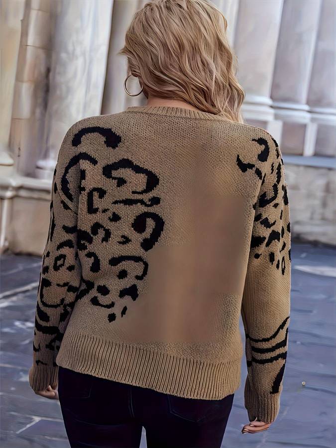 Strickpulli Mit Dezentem Pantherprint