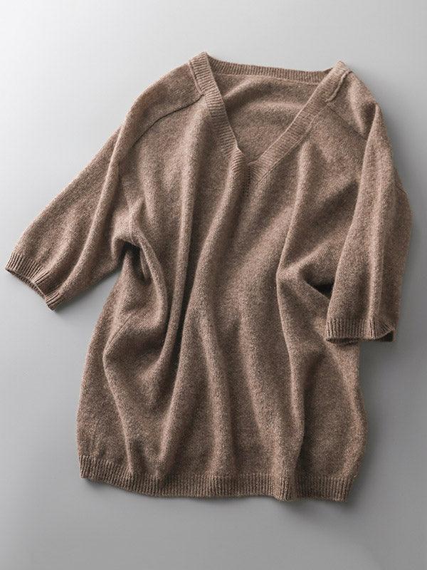 Leandra - Kaschmirpullover mit V-Ausschnitt für Damen