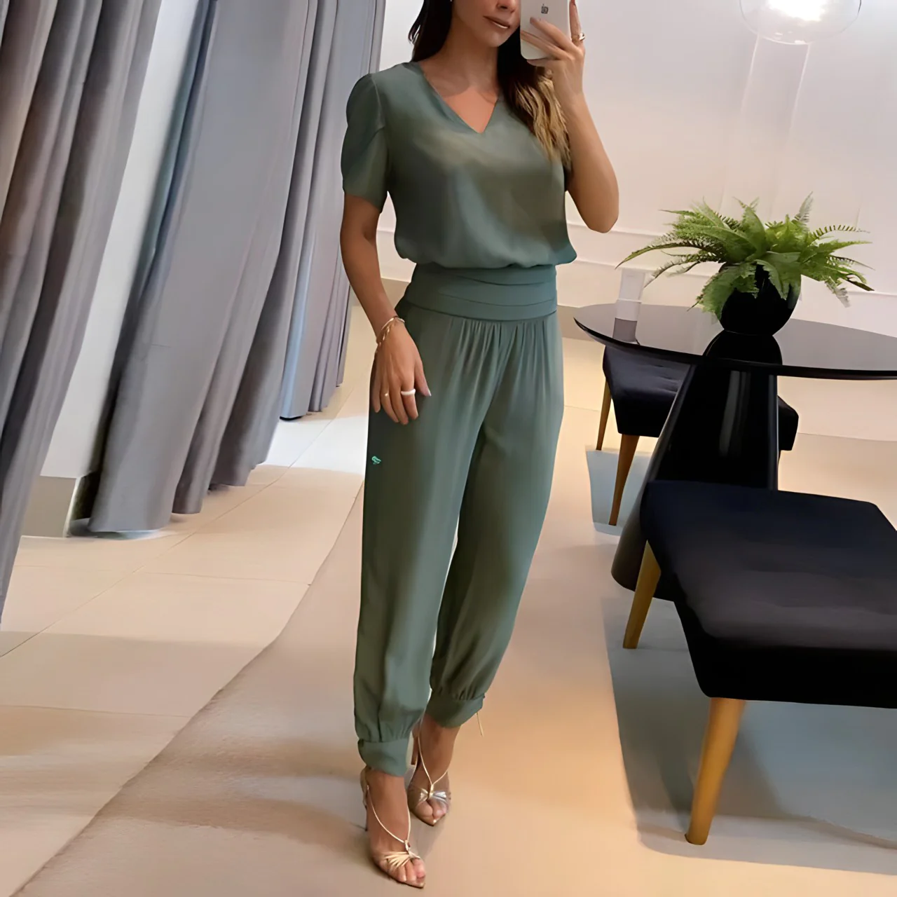 Birgit - Stilvolles Set aus Bluse und Hose