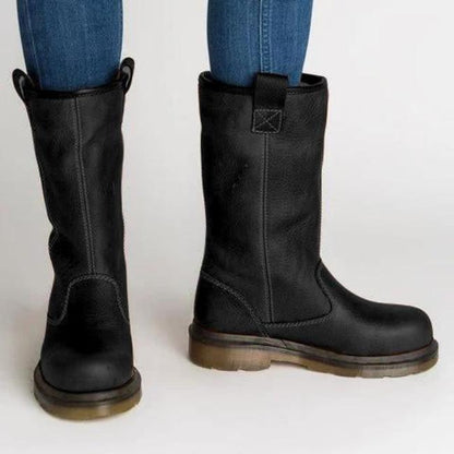 Uma - Damen Faltbare Lederstiefel