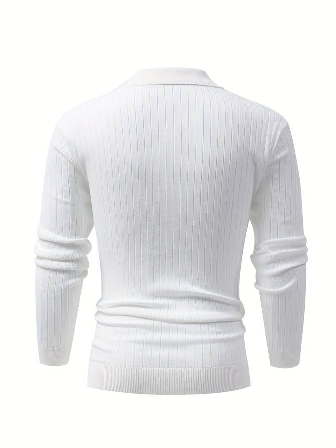 Calyx - Gerippter Herren-Pullover