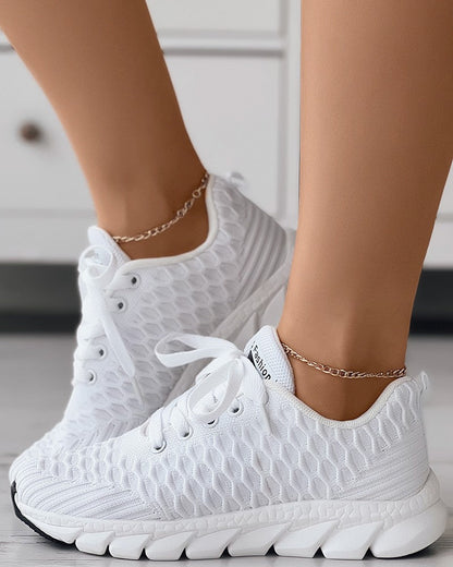 Cindy - Damen Elegante Weiße Sneaker