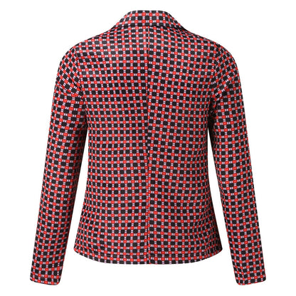 Octavia - Rot Karierter Damen-Blazer