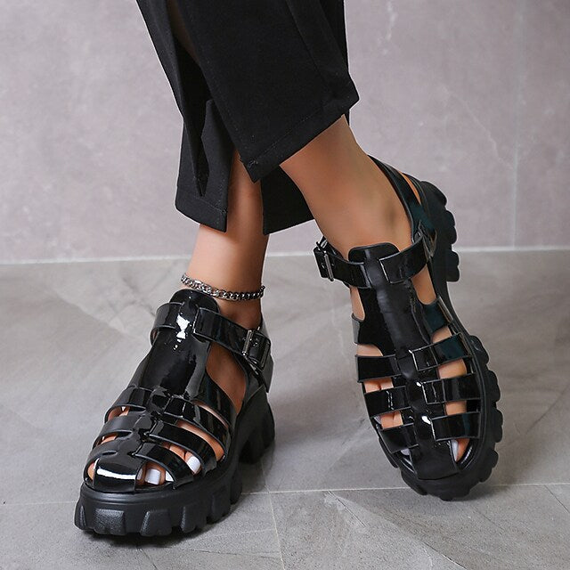 Haezel - Damen Plateau Sandalen