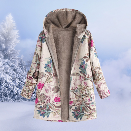 Gemma - Geblümte Winterjacke für Damen